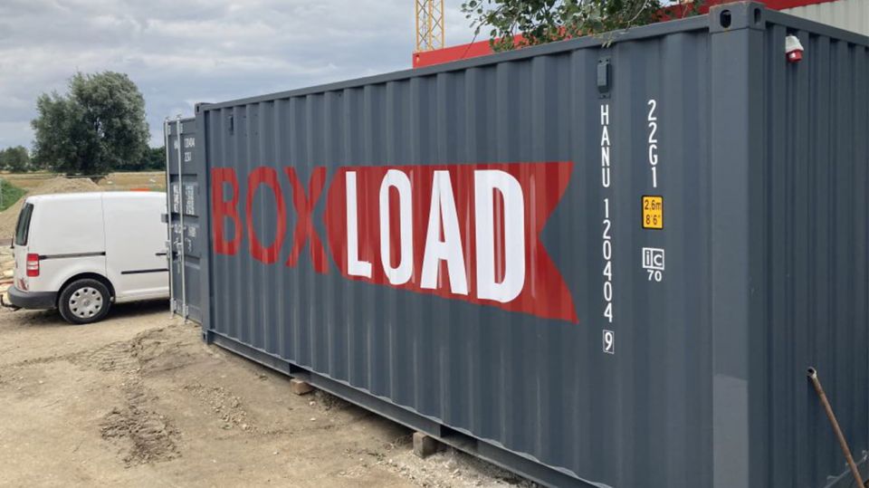 BoxLoad Cotainer auf Baustelle